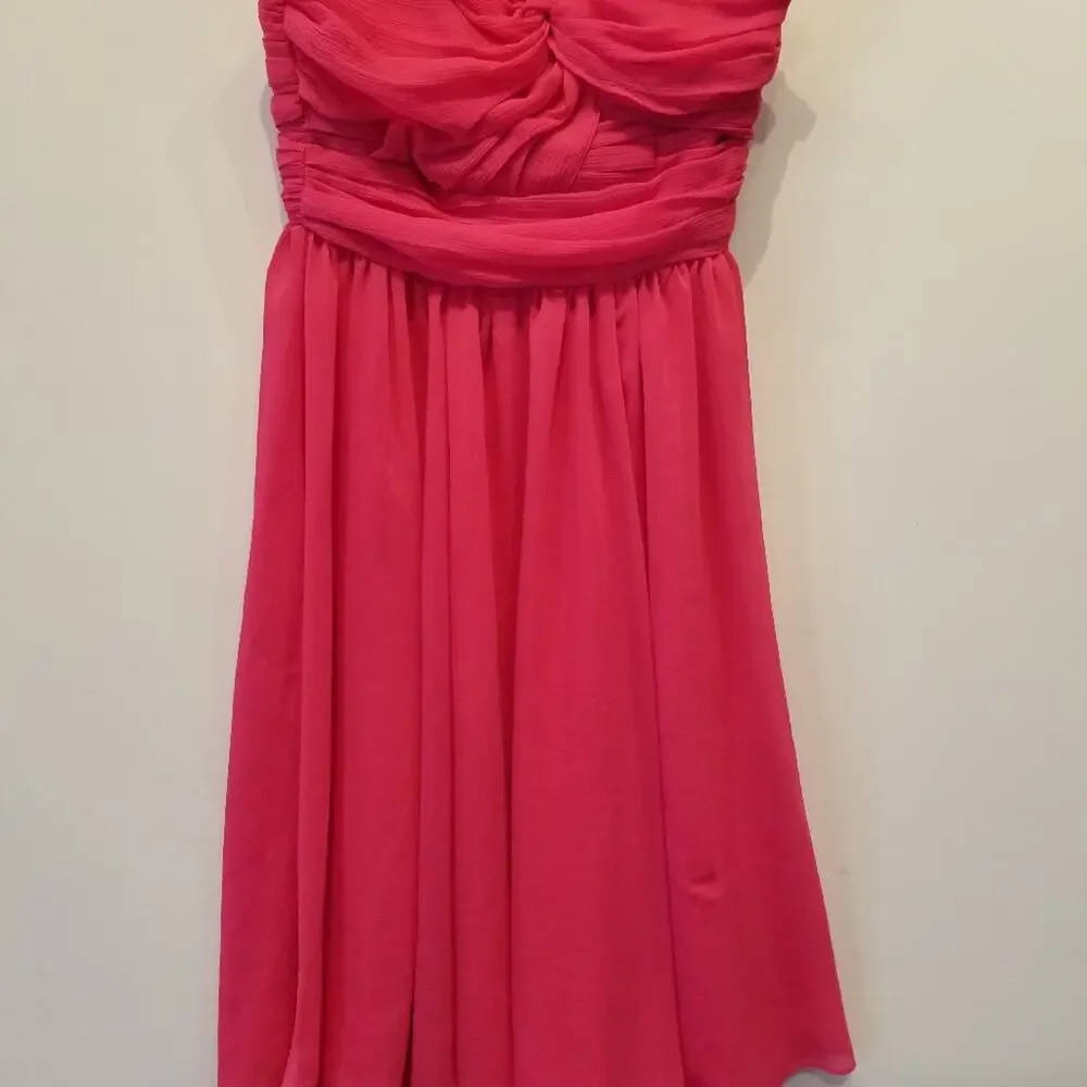 H&M Pink Strapless‎ Dress Hot Pink Party Dress Size 6